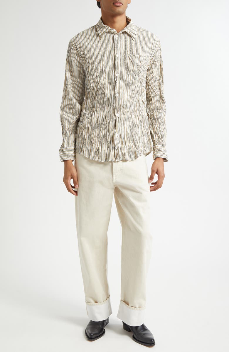 Bottega Veneta Turned Up Straight Leg Jeans, Alternate, color, 9247 Pale Meringue