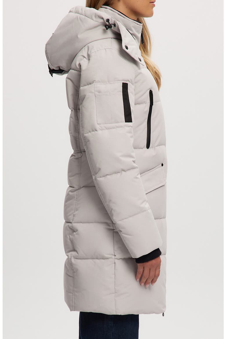 Addie Water Resistant Quilted Hooded Parka, Alternate, color, SNOW