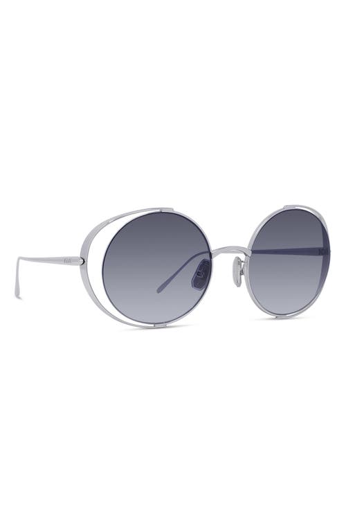 Loewe Signature 54mm Gradient Round Sunglasses In Blue