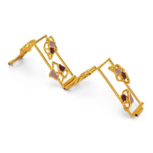Dhwani Bhansal Miva Square Bracelet In Gold Plated