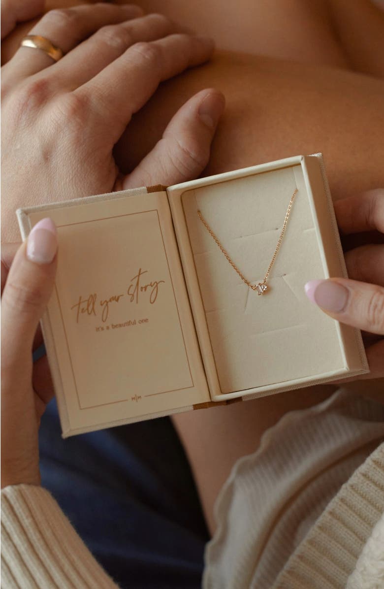 MADE BY MARY Toi et Moi Necklace, Alternate, color, Gold Vermeil