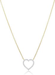The Lovery Fine Jewelry Diamond Open Heart Necklace
