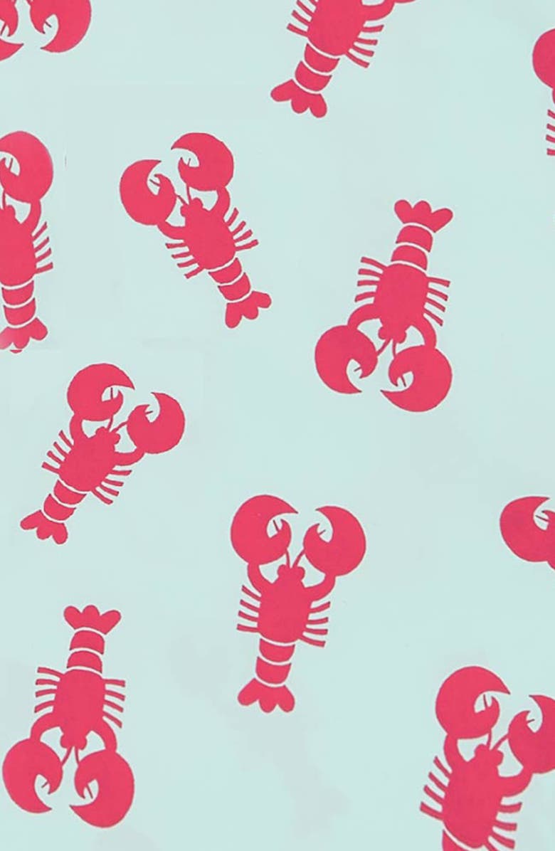 Tom & Teddy Lobster Print Swim Trunks, Alternate, color, 