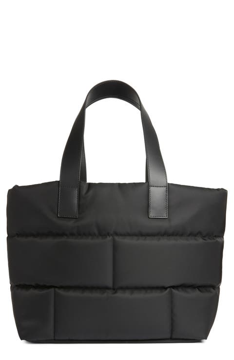 Plaque Nylon Quilted Tote
