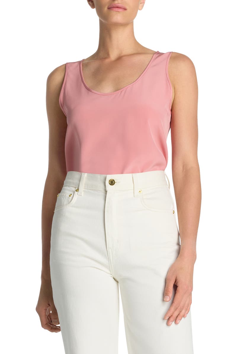 ST. JOHN Silk Crêpe de Chine Shell, Main, color, 