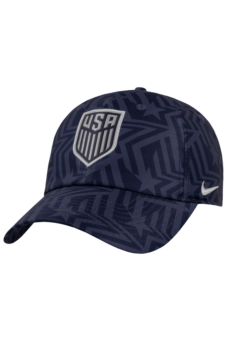 Men's Nike Navy USMNT 2026 Allover Print Club Adjustable Hat, Main, color, Navy
