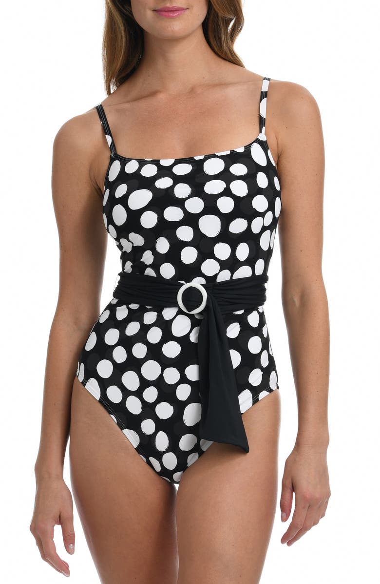 La Blanca Mod for Dot One-Piece Swimsuit, Main, color, 