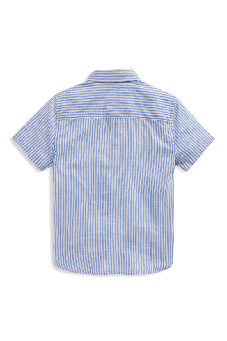 Kids' Embroidered Short Sleeve Button-Down Shirt, Alternate, color, SEA SIDE EMBROIDERY