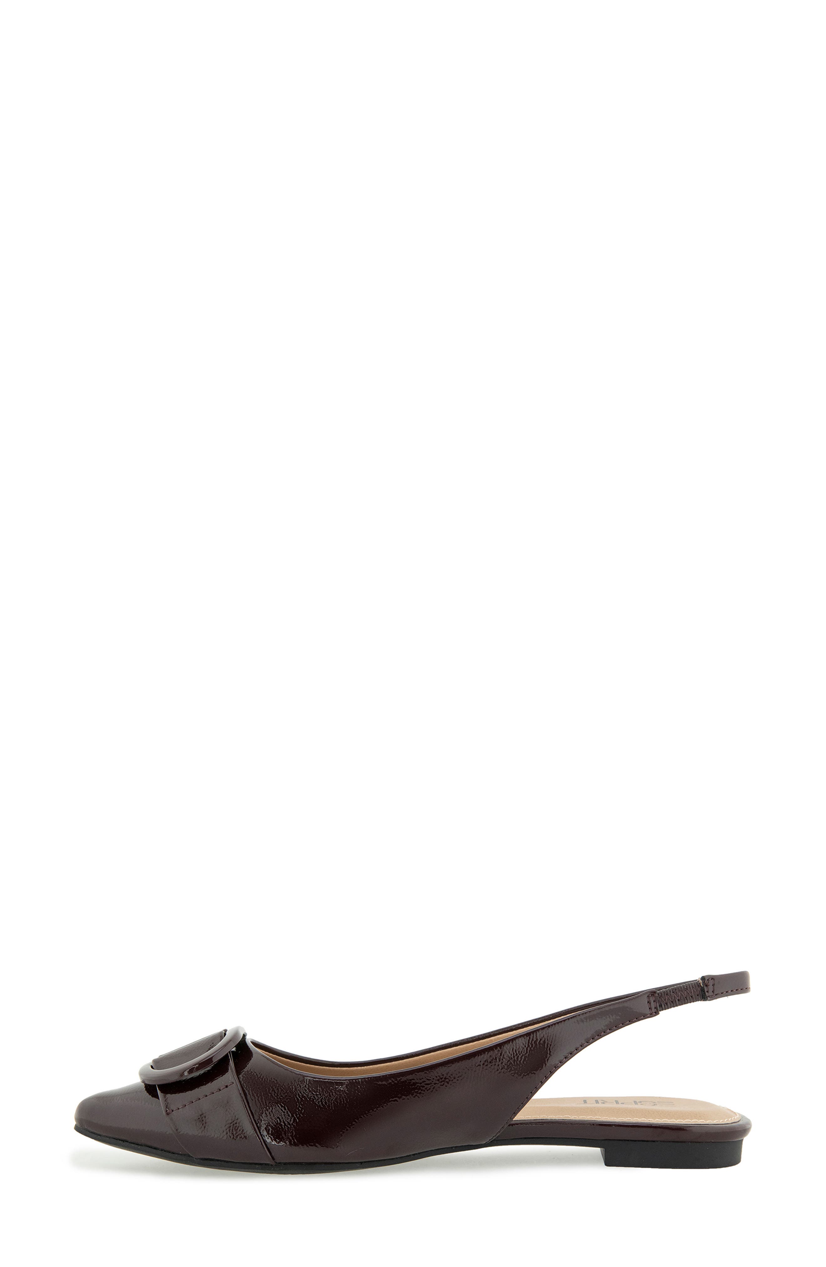 Preslee Faux Leather Slingback Flat, Alternate, color, BURGUNDY PATENT