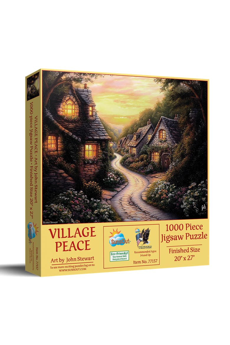Village Peace 1000 piece Jigsaw Puzzle for Adults, Main, color, Multicolor