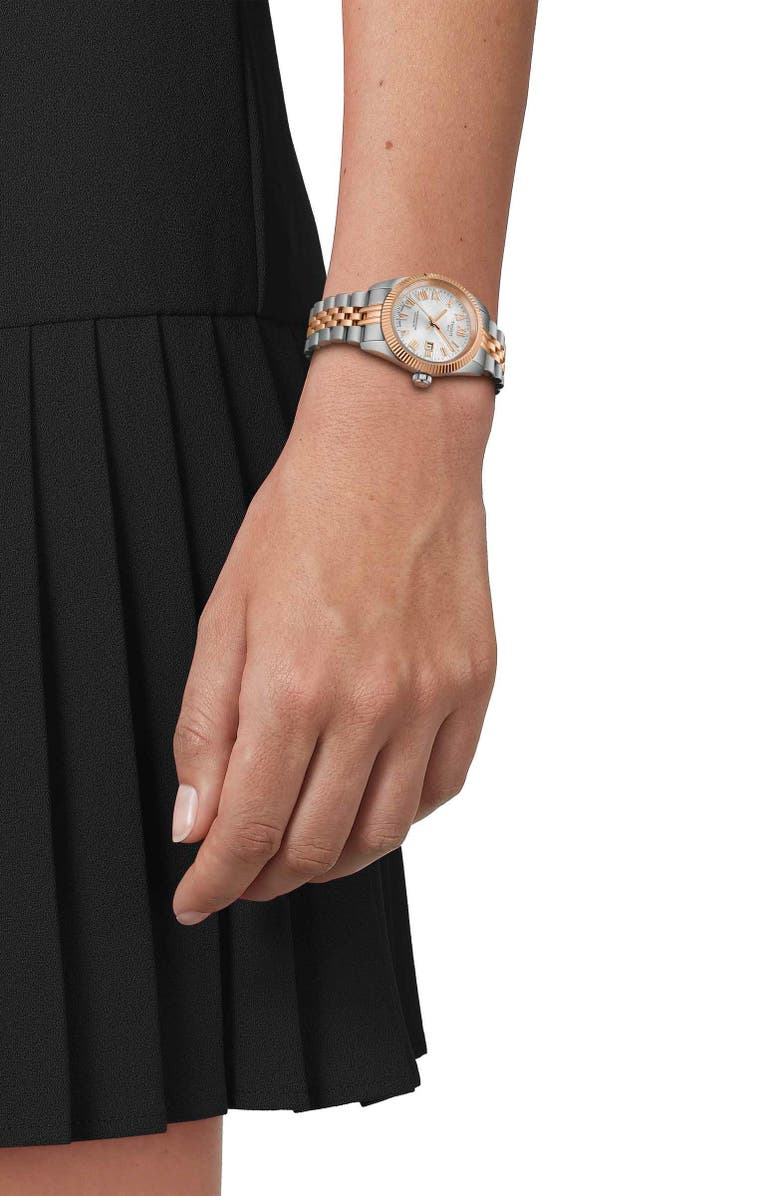 Tissot Ballade Powermatic 48 COSC Bracelet Watch, 30mm, Alternate, color, Silver