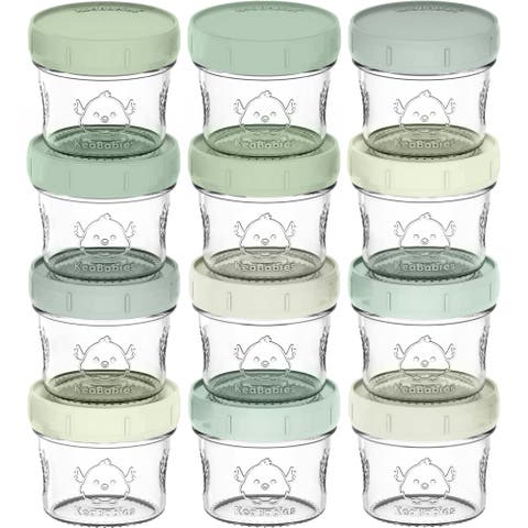 12-Pack Prep Jars Baby Food Storage Glass Containers