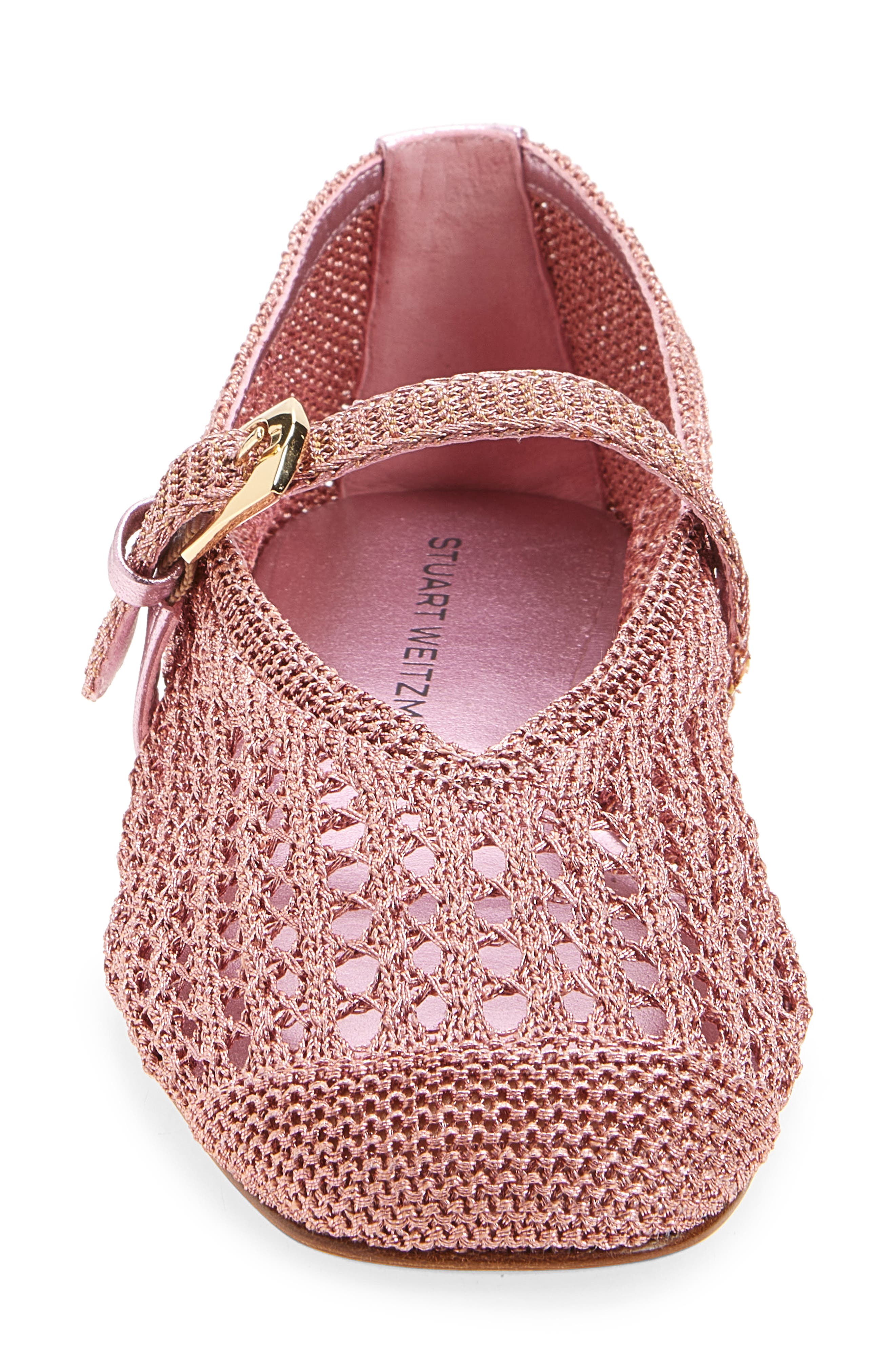 Leora Metallic Mary Jane Flat, Alternate, color, SOFT ROSE