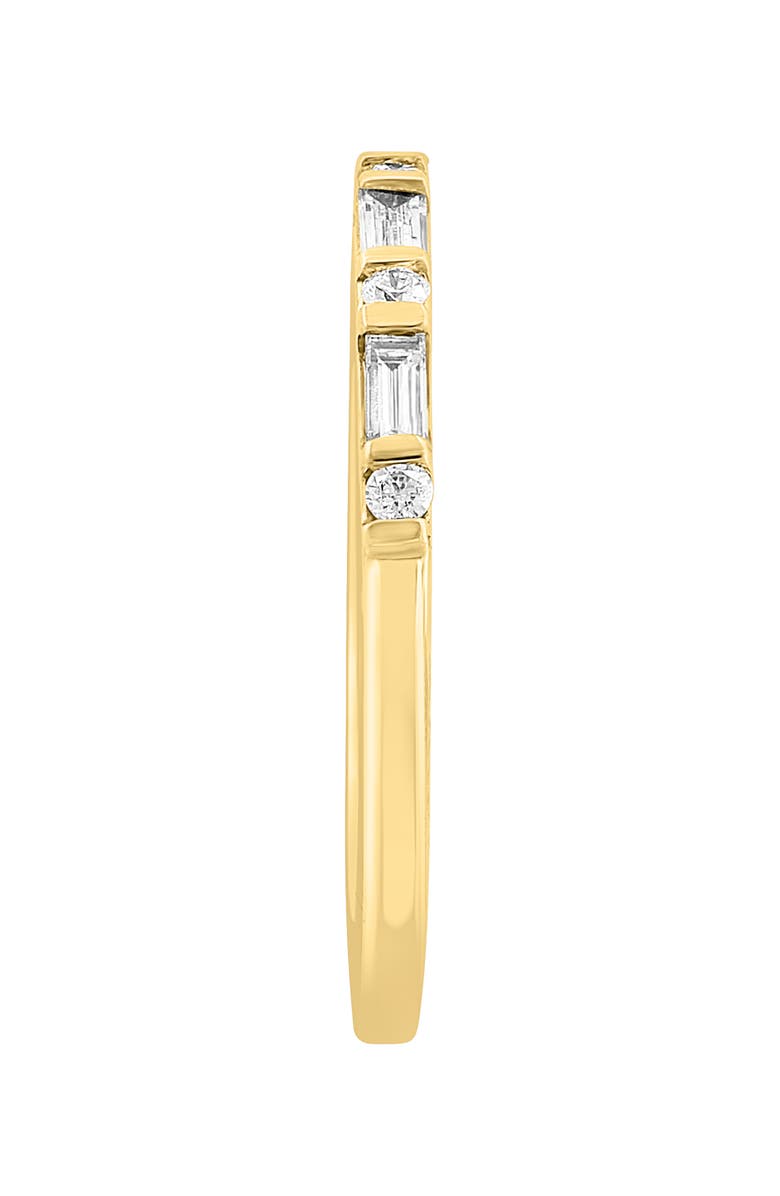 EFFY 14K Yellow Gold Baguette & Round Diamond Stackable Ring - 0.35ct., Alternate, color, 