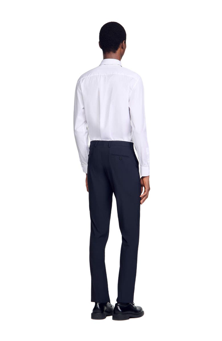 SANDRO Wool suit trousers, Alternate, color, Navy Blue