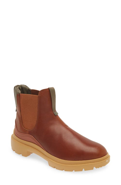 Olukai Hehi Waterproof Chelsea Leather Lug Boot In Brown