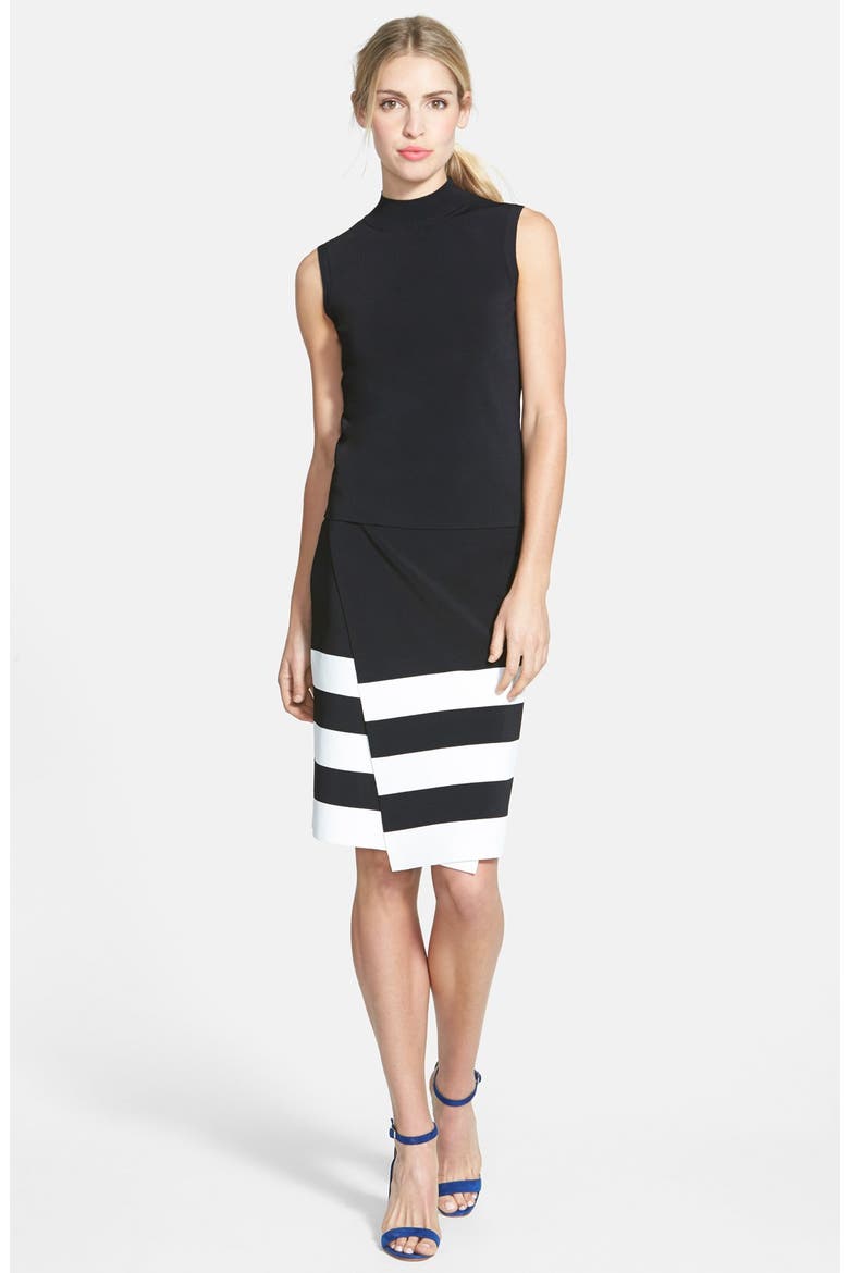 Sleeveless Mock Turtleneck Sweater, Alternate, color, BLACK