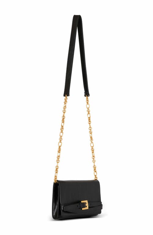 Balmain Crinkled Leather Wallet With Shuffle Chain