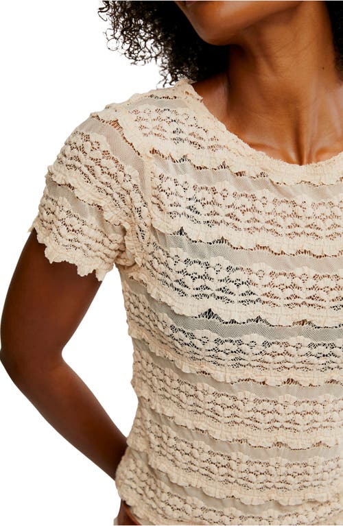 FREE PEOPLE FREE PEOPLE ANGELINA MIXED LACE TOP