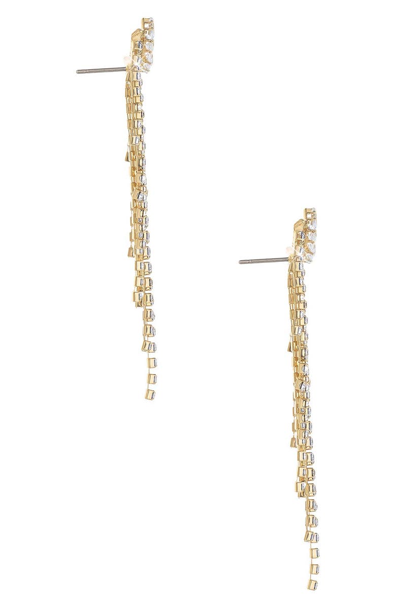 Ettika Angel Fringe Drop Earrings, Alternate, color, Gold