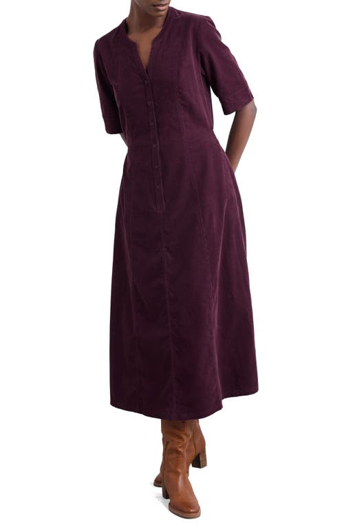 Seasalt Cornwall Wightwick Organic Cotton Denim Midi Dress In Purple