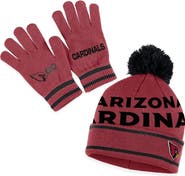 WEAR by Erin Andrews Women's WEAR by Erin Andrews  Cardinal Arizona Cardinals Double Jacquard Cuffed Knit Hat with Pom and Gloves Set