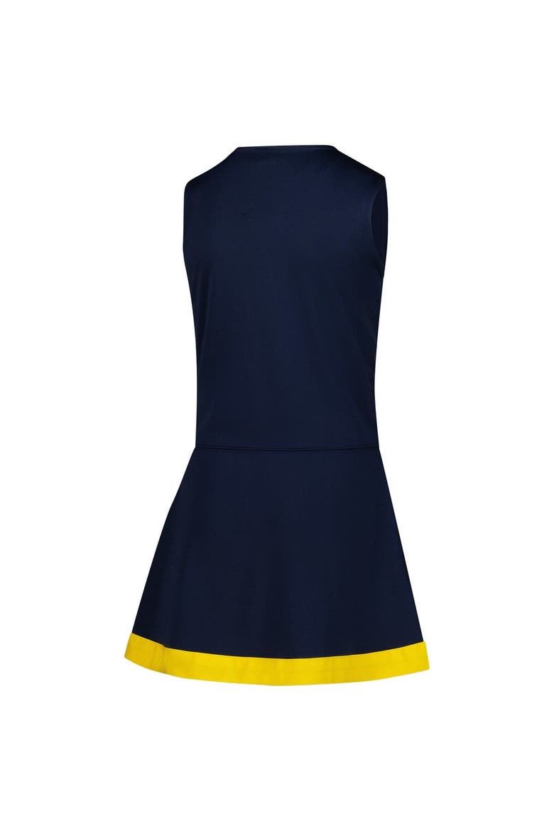 Girls Youth Navy Michigan Wolverines Cheer Captain Jumper Dress, Alternate, color, Navy