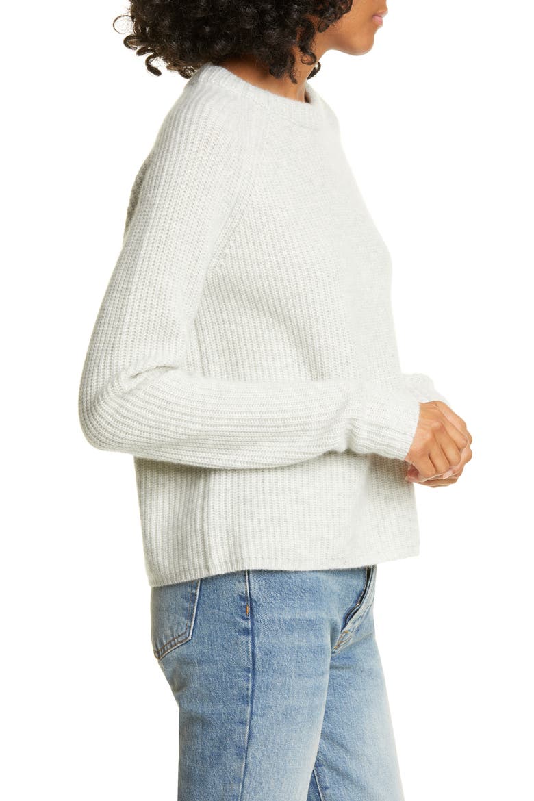 Cashmere Fisherman Sweater, Alternate, color, GREY