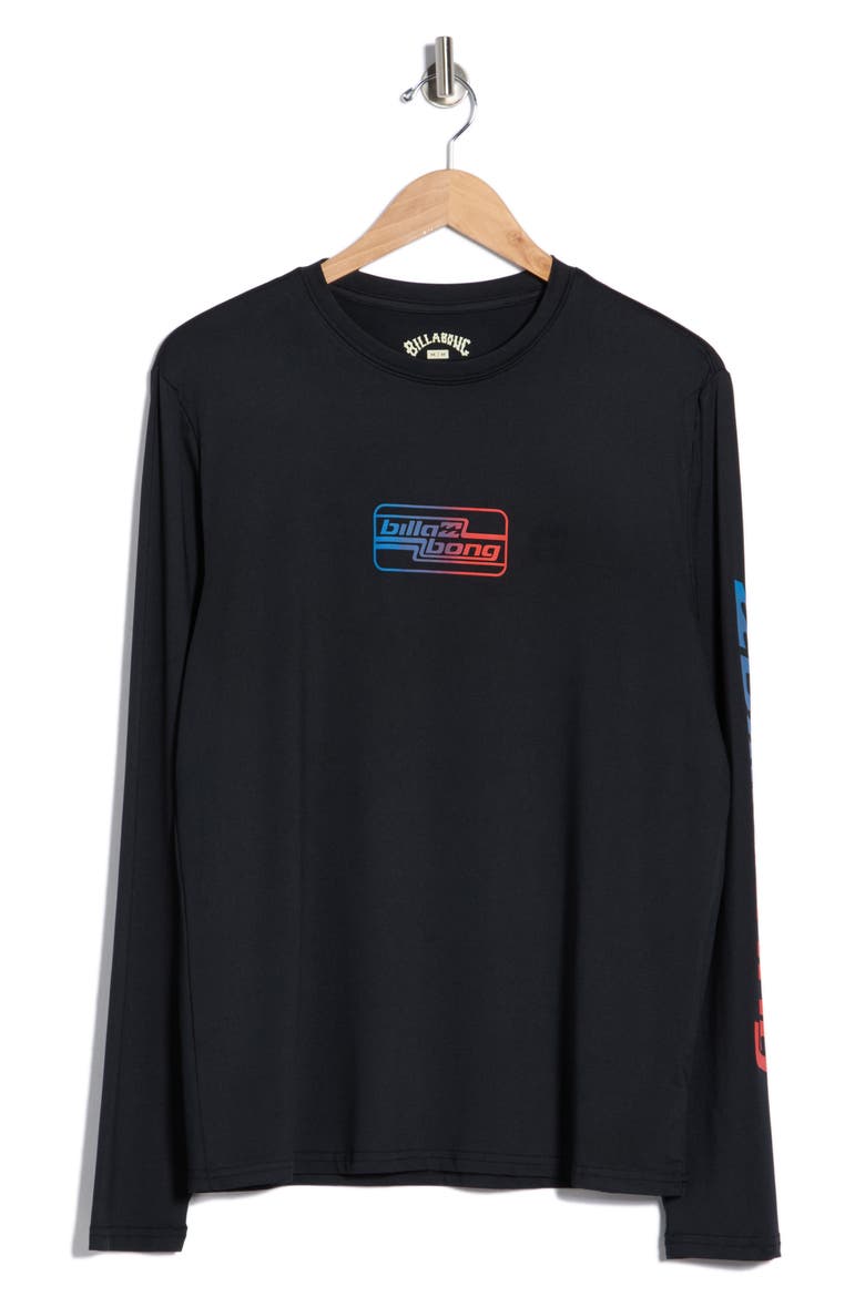 Wipeout Long Sleeve Rashguard, Alternate, color, BLACK