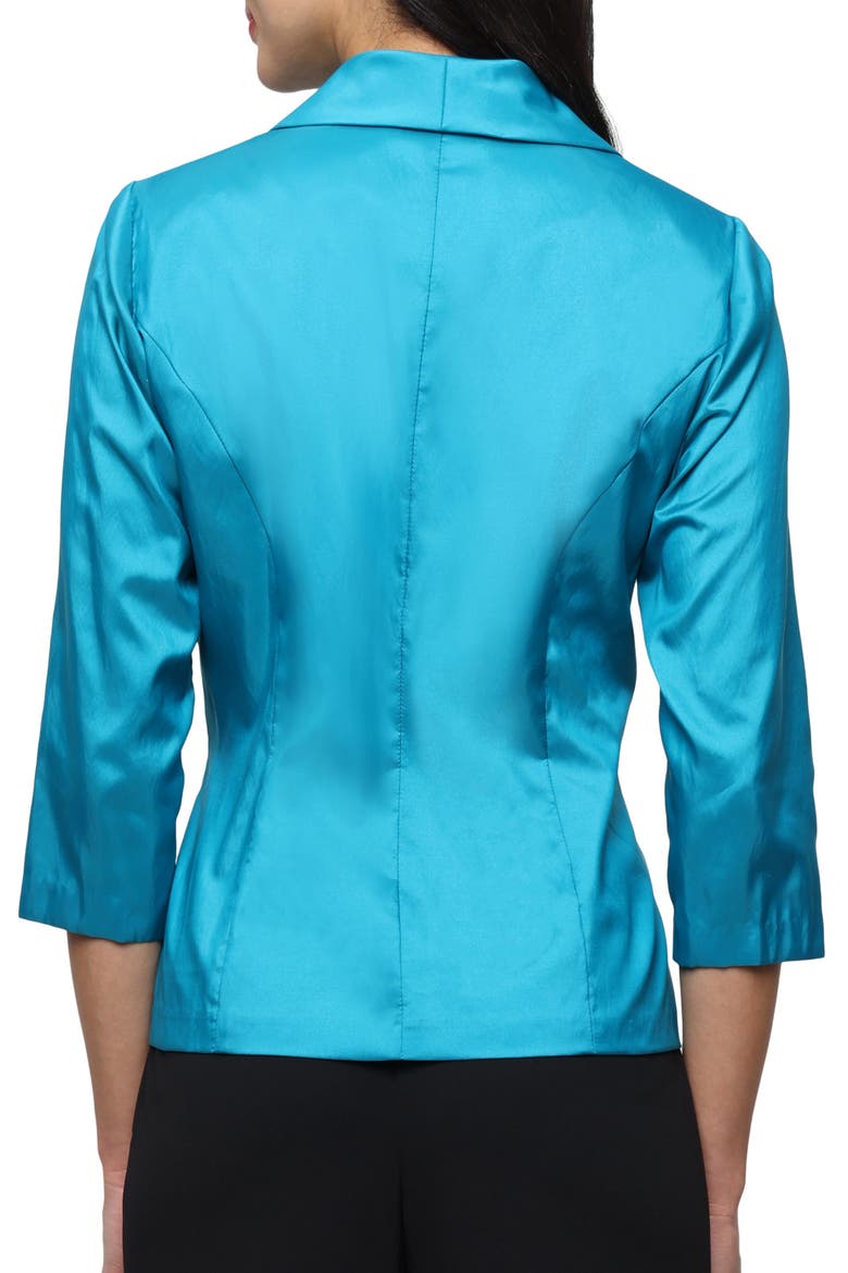 Bead Detail Taffeta Top, Alternate, color, AQUA