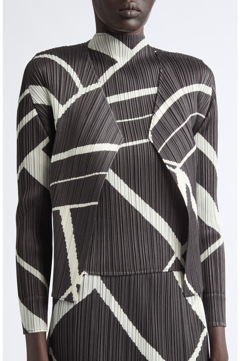 Fold Line Open Cardigan, Alternate, color, CHARCOAL