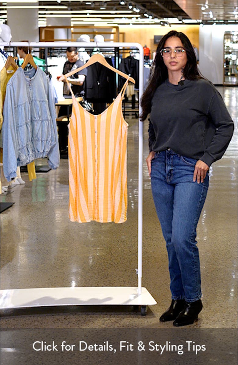 Surf Stripe Cotton Gauze Cover-Up Dress, sales video thumbnail