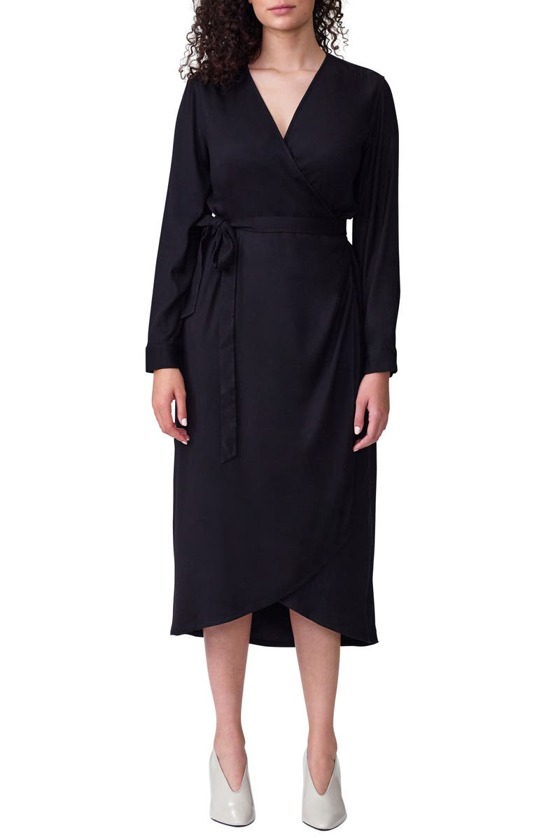 Universal Standard Rivers Long Sleeve Wrap Dress, Main, color, 