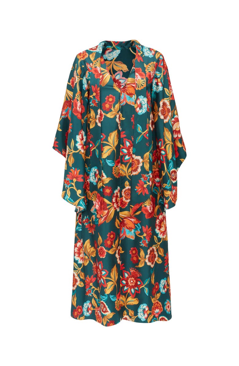 La DoubleJ Magnifico Midi Dress Hottie Emerald, Alternate, color, Hottie Emerald