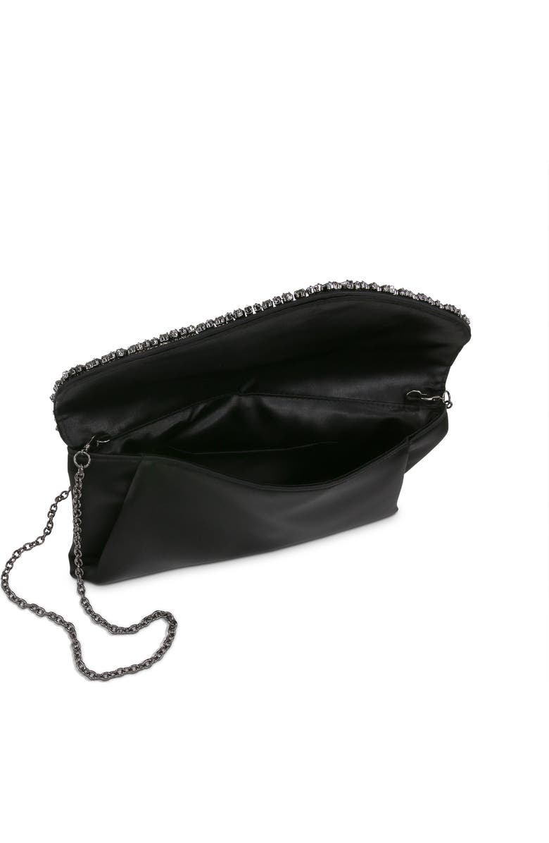 Jewel Badgley Mischka Mika Mix Crystal Neckline Envelope, Alternate, color, Black