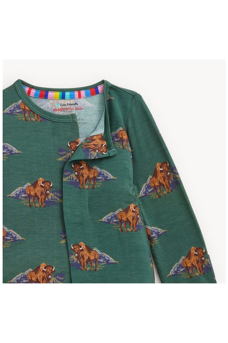 Kids' Bison Modal Footie, Alternate, color, BISON