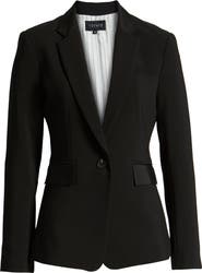 1.STATE One-Button Stretch Crepe Blazer