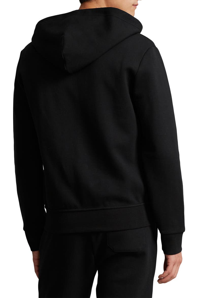 Double Knit Zip-Up Hoodie, Alternate, color, POLO BLACK