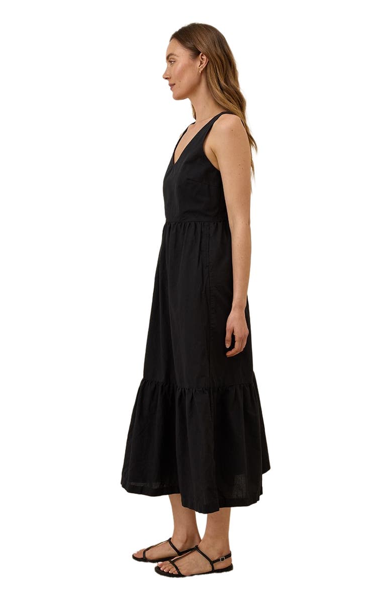 Pact Canopy Linen Easy Tank Dress Made with Organic Cotton, Alternate, color, Black
