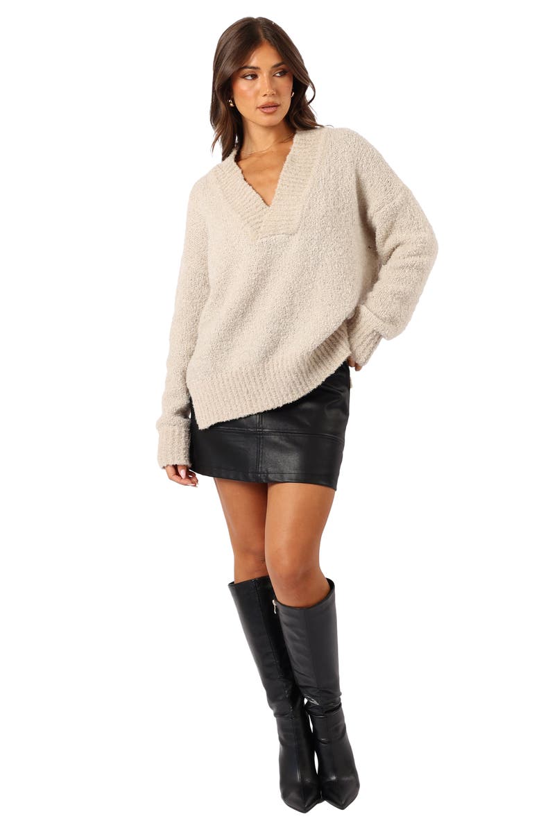 Petal & Pup Charisma V-Neck Sweater, Alternate, color, Beige
