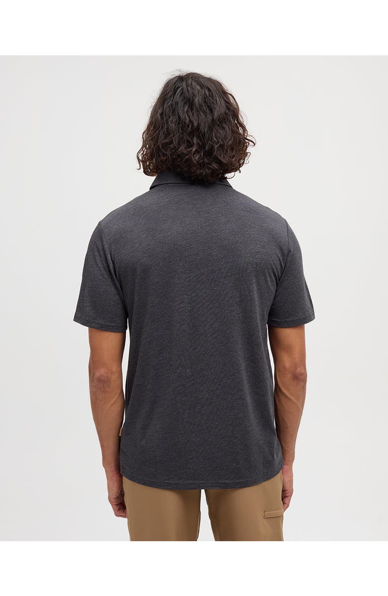 tentree Astir Polo, Alternate, color, Meteorite Black Heather