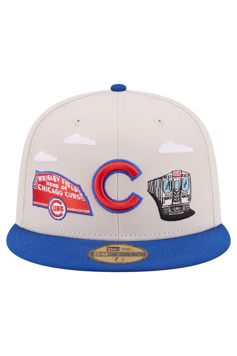 Men's New Era  Khaki Chicago Cubs City Icon 59FIFTY Fitted Hat, Alternate, color, Khaki