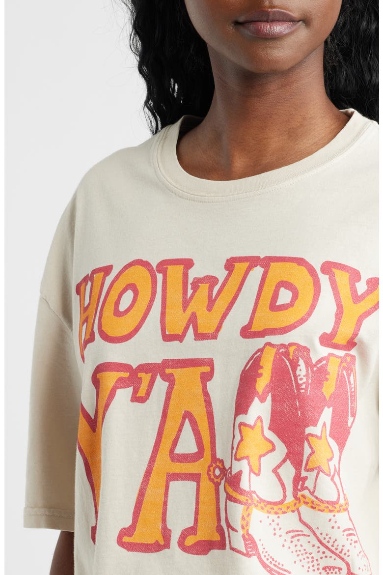 Howdy Y'all Cotton Graphic T-Shirt, Alternate, color, BIRCH