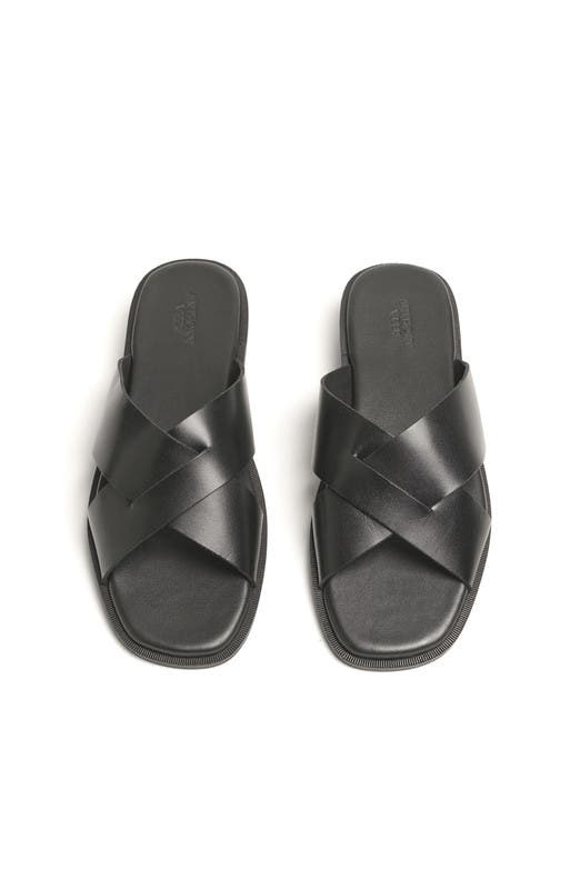 Anthony Veer Amalfi Sandal, Alternate, color, Obsidian Black