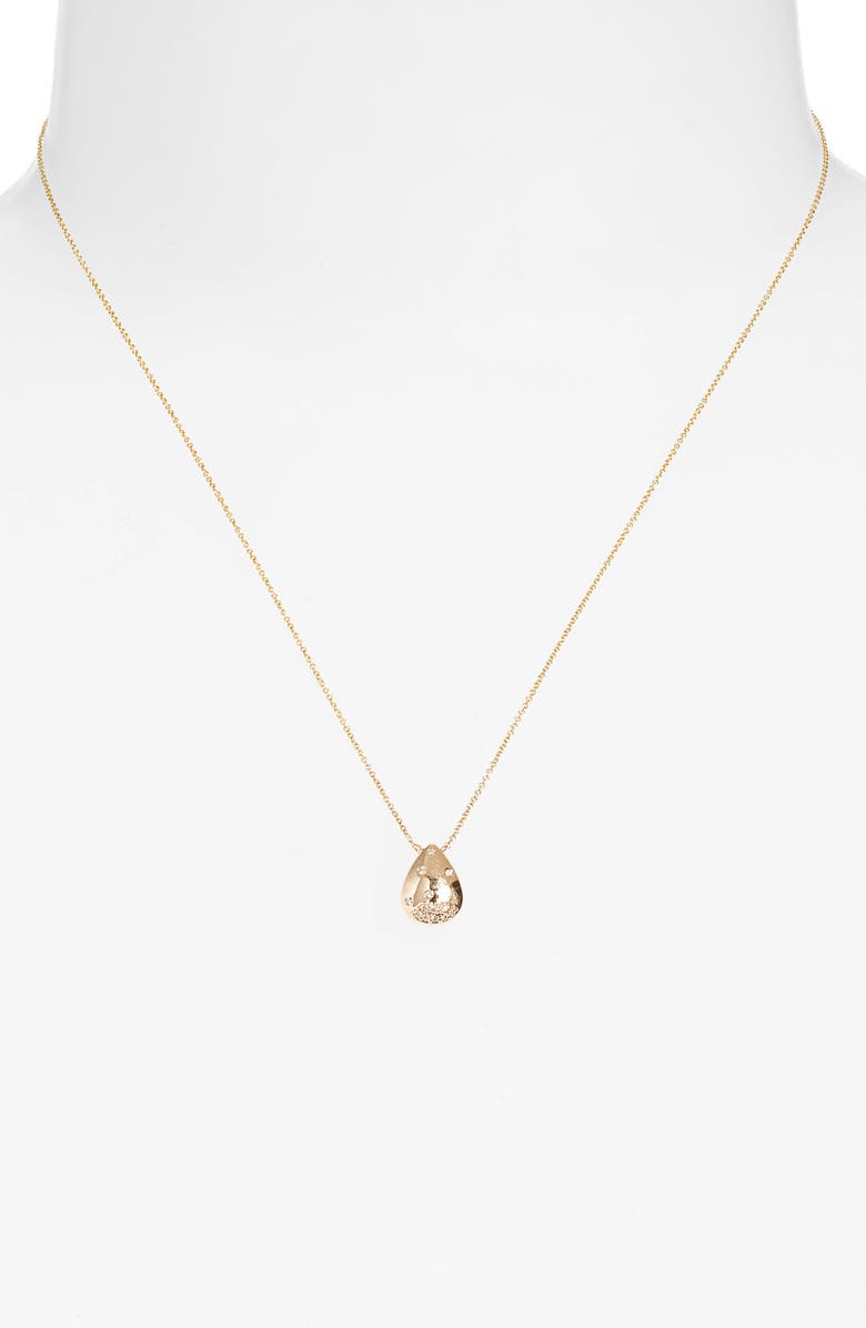 Dana Rebecca Designs Cynthia Rose Pavé Teardrop Pendant Necklace, Alternate, color, 