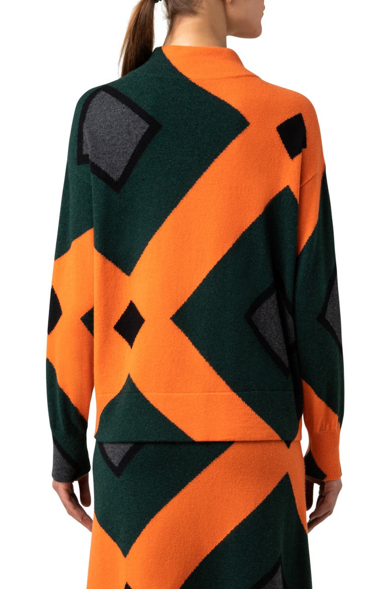 Akris Tile Roof Intarsia Cashmere Sweater, Alternate, color, 
