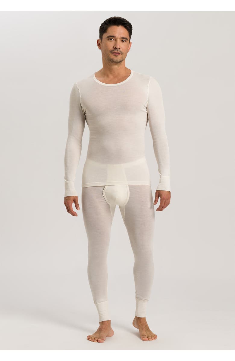 Hanro Woolen Silk Wool And Silk Fitted Top, Alternate, color, Cygne