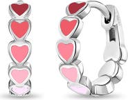 In Season Jewelry Heart Cascade Huggie Hoops
