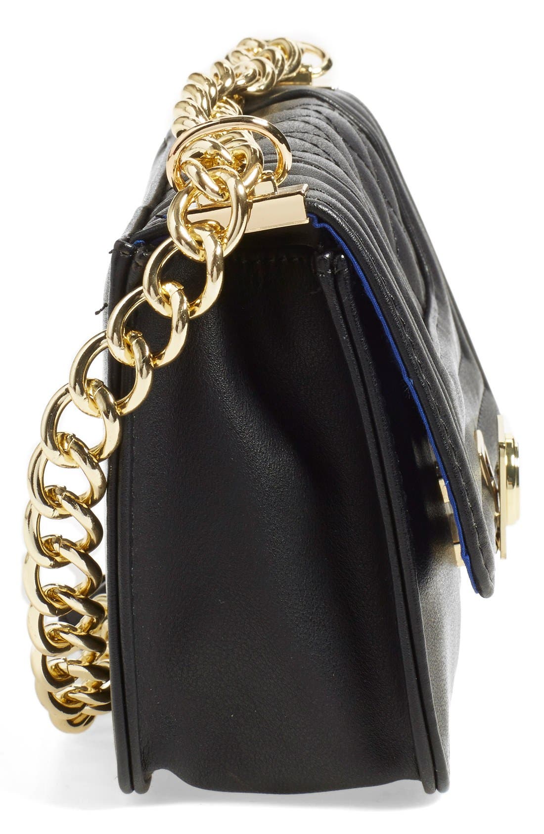 'Galaxie' Quilted Convertible Crossbody Bag, Alternate, color, BLACK