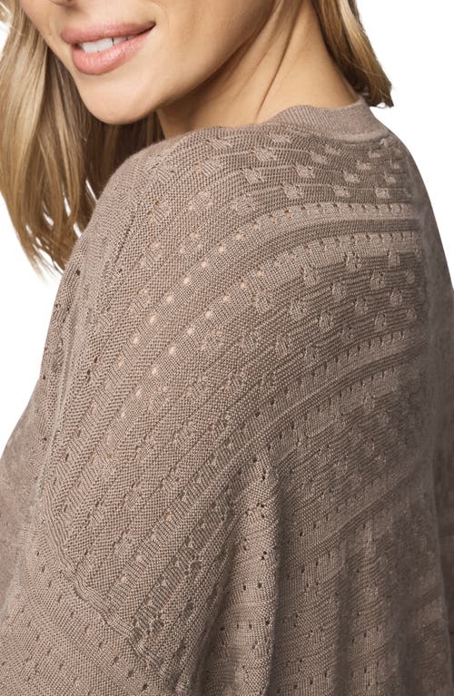 Splendid Georgie Oversize Pointelle Sweater In Brown